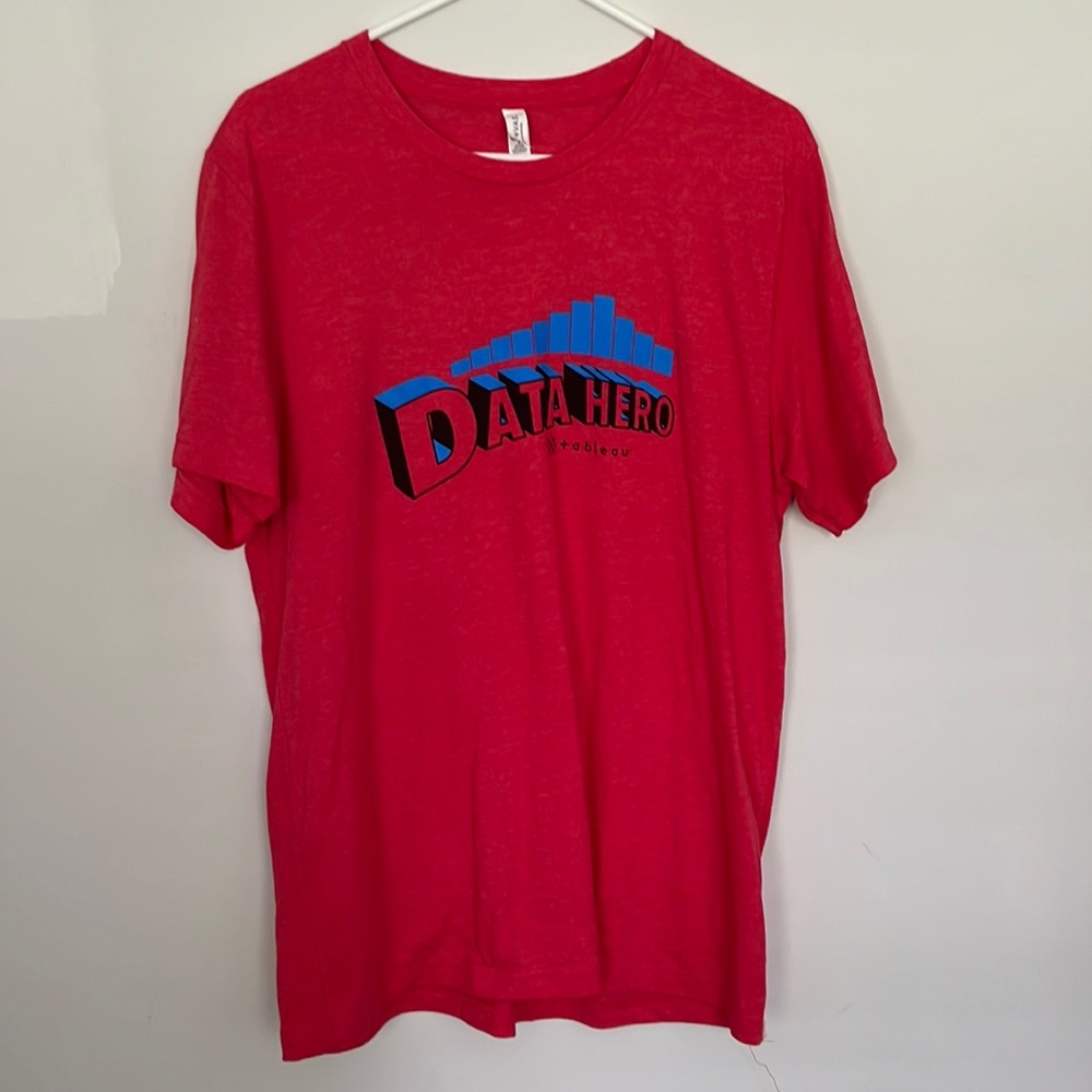 Mens Red T shirt Data Hero Tableau L